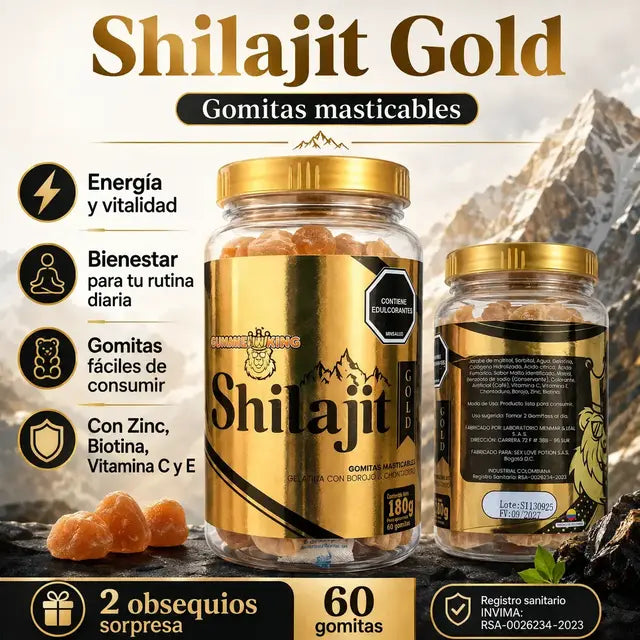 Shilajit Gold Gomas Envase de 60 Unidades
